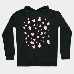 pink bubbles on blue Hoodie